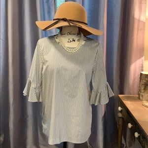 Calvin Klein flair sleeve blouse